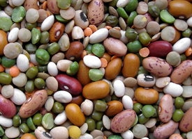 Legumes and beans are high in soluble fiber.